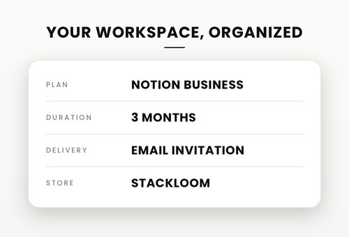 Notion Business Personal Account – 3 Months